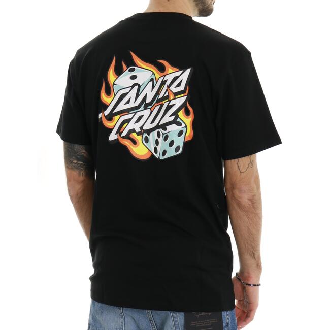 T-SHIRT FLAMING DICE SANTA CRUZ - Mad Fashion | img vers.650x/